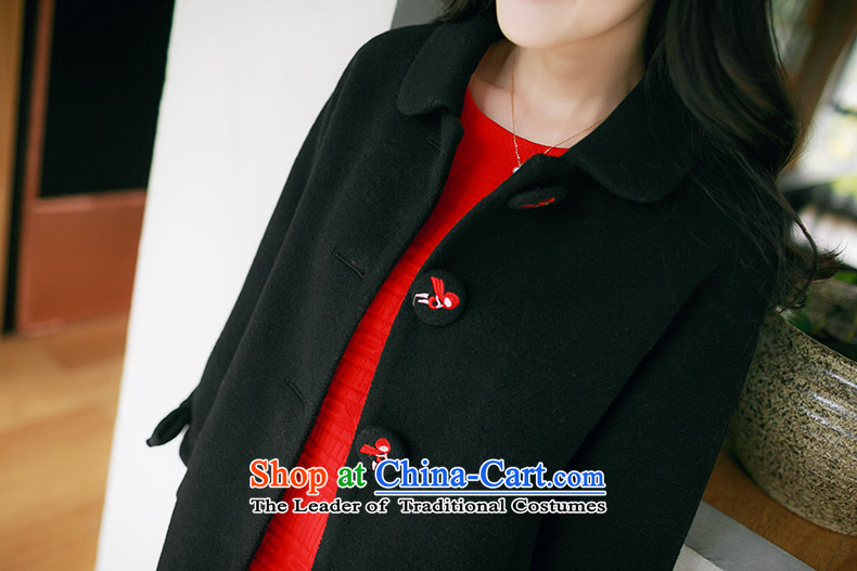 Christy Love 2015 autumn and winter new products Korean lapel bow tie gross? graphics in thin long jacket, a black L is expected female coats issued on 22 November, the price and the brand image of Platters! The elections are supplied in the national character of distribution, so action, buy now enjoy more preferential! As soon as possible.