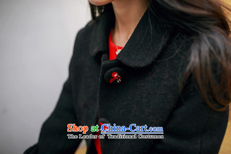 Christy Love 2015 autumn and winter new products Korean lapel bow tie gross? graphics in thin long jacket, a black L is expected female coats issued on 22 November, the price and the brand image of Platters! The elections are supplied in the national character of distribution, so action, buy now enjoy more preferential! As soon as possible.