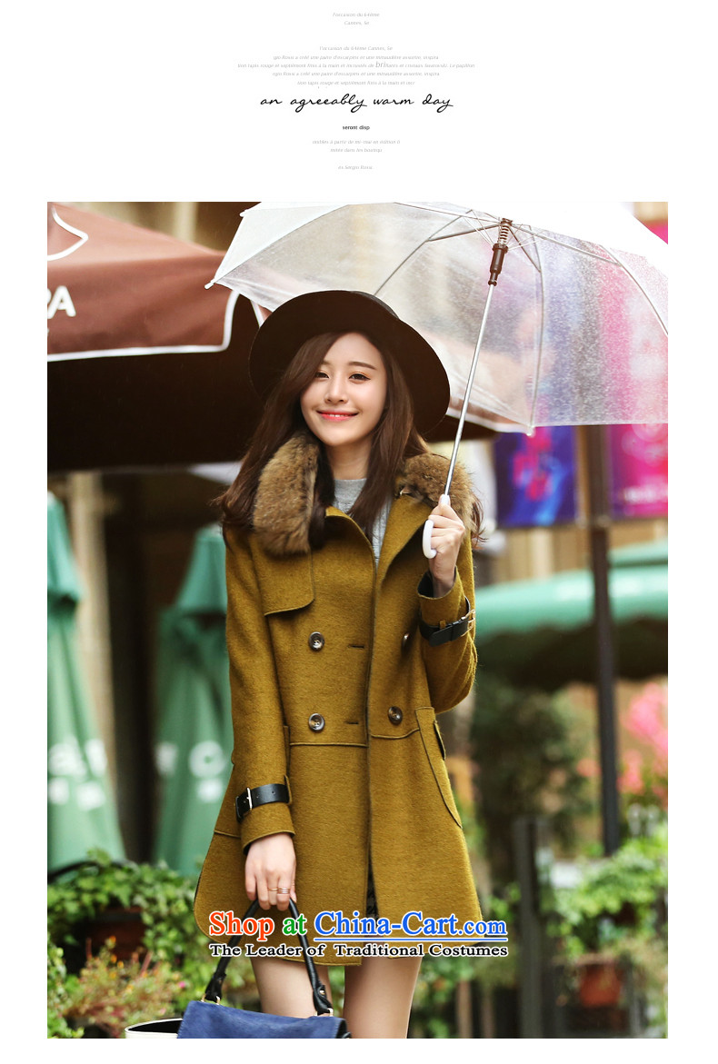 Park woke up to 2015 winter clothing New Korea long-sleeved pullover, long-Nagymaros collar jacket coat? female yellow green L picture, prices, brand platters! The elections are supplied in the national character of distribution, so action, buy now enjoy more preferential! As soon as possible.