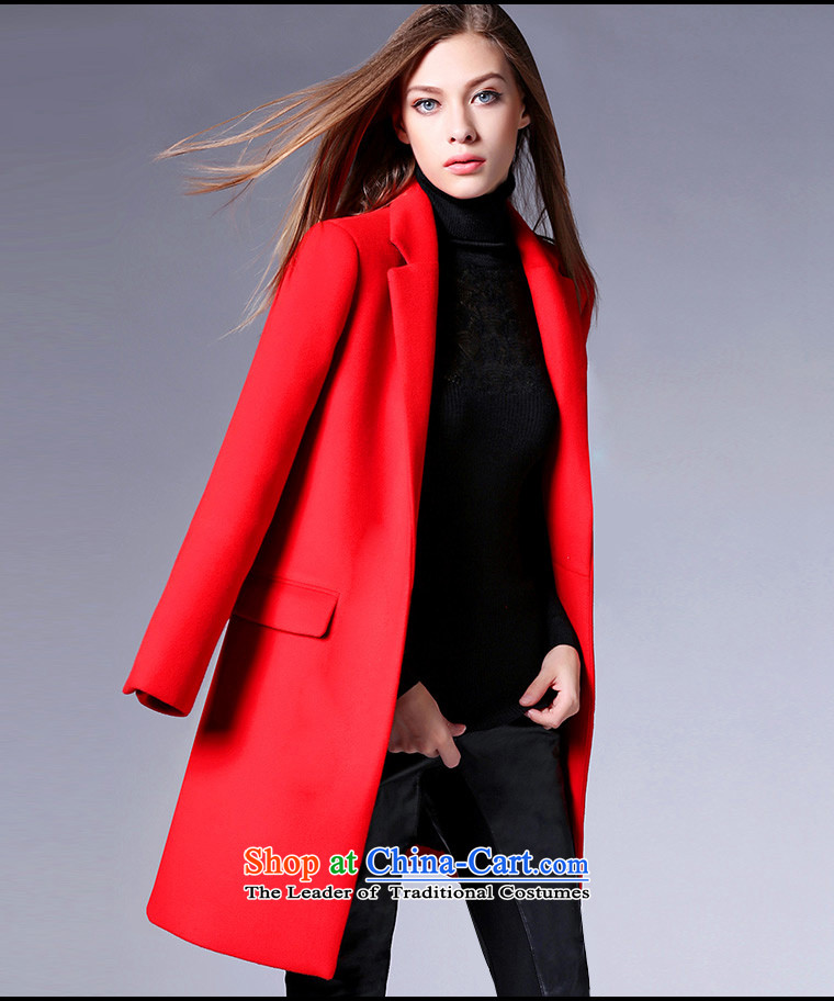 In 2015, the Cayman autumn and winter version won warm lapel long-sleeved wool coat and the European wind in small site incense long single row clip hair? t-shirt jacket red S picture, prices, brand platters! The elections are supplied in the national character of distribution, so action, buy now enjoy more preferential! As soon as possible.