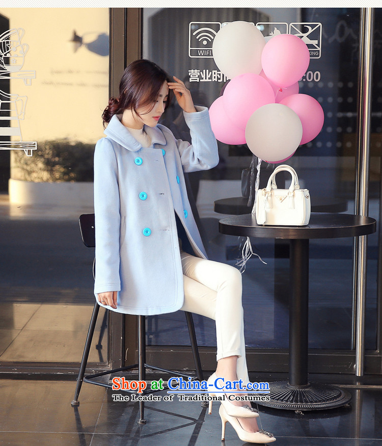 Arthur magic yi 2015 Fall/Winter Collections new coats female Korea gross? Edition small Heung-double-Sau San? female blue jacket gross S picture, prices, brand platters! The elections are supplied in the national character of distribution, so action, buy now enjoy more preferential! As soon as possible.