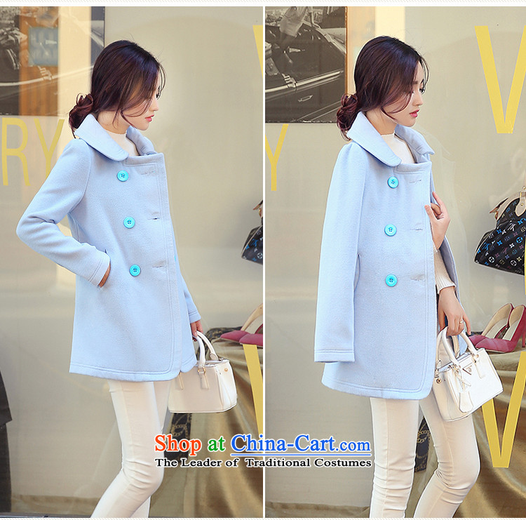 Arthur magic yi 2015 Fall/Winter Collections new coats female Korea gross? Edition small Heung-double-Sau San? female blue jacket gross S picture, prices, brand platters! The elections are supplied in the national character of distribution, so action, buy now enjoy more preferential! As soon as possible.