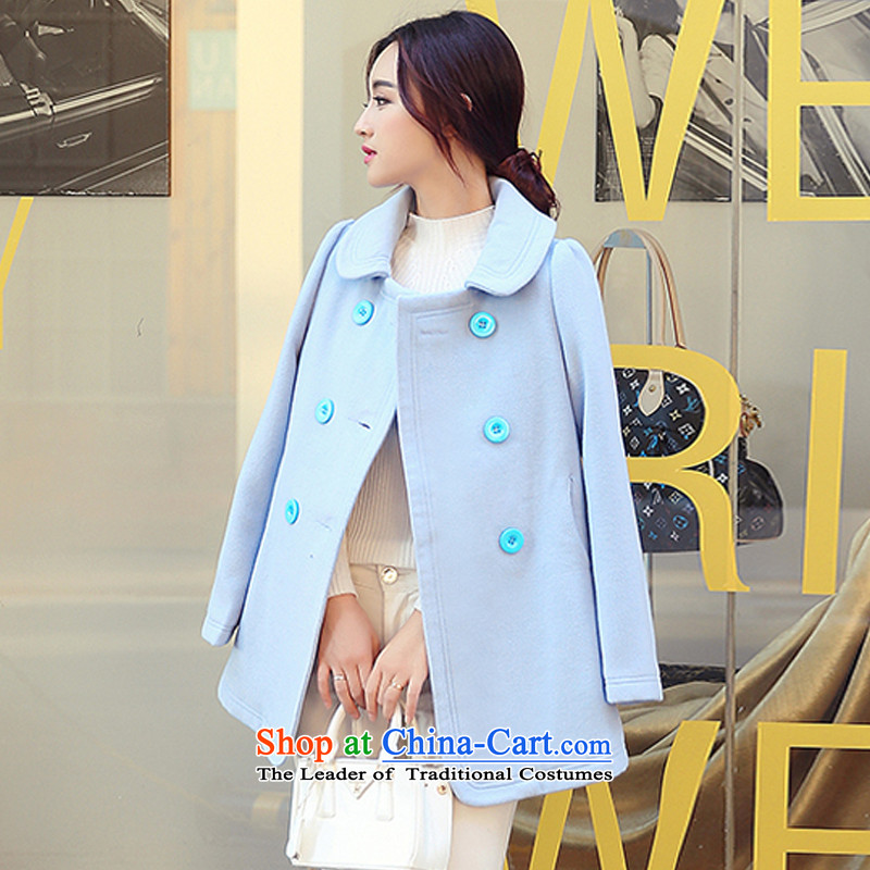 Arthur magic yi 2015 Fall/Winter Collections new coats female Korea gross? Edition small Heung-double-Sau San? female blue jacket gross S, Arthur Magic Yi shopping on the Internet has been pressed.