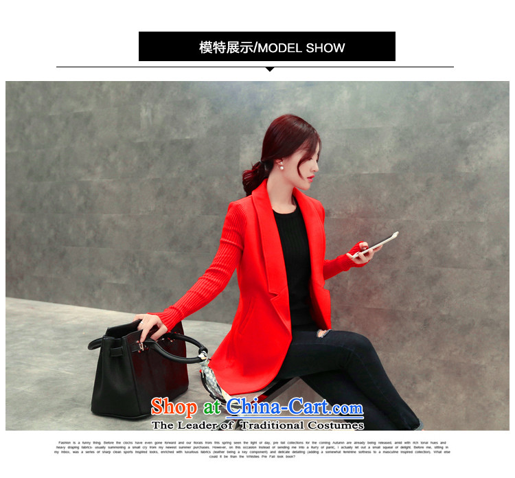 The achievement of poetry, 2015 autumn and winter new women's Korea version in the video thin long Sau San, Western business suits coats a knitting cuff gross? jacket female red windbreaker M picture, prices, brand platters! The elections are supplied in the national character of distribution, so action, buy now enjoy more preferential! As soon as possible.