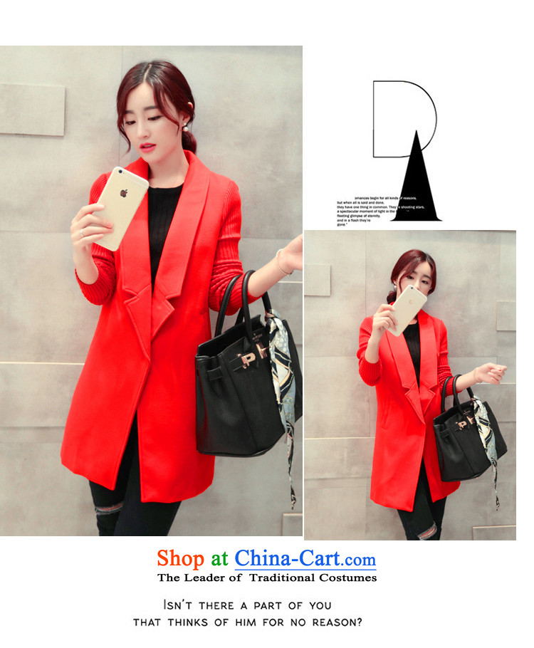 The achievement of poetry, 2015 autumn and winter new women's Korea version in the video thin long Sau San, Western business suits coats a knitting cuff gross? jacket female red windbreaker M picture, prices, brand platters! The elections are supplied in the national character of distribution, so action, buy now enjoy more preferential! As soon as possible.