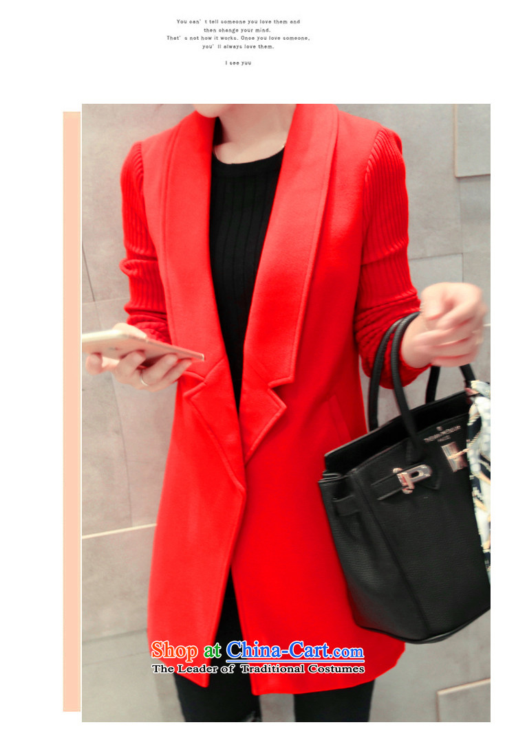 The achievement of poetry, 2015 autumn and winter new women's Korea version in the video thin long Sau San, Western business suits coats a knitting cuff gross? jacket female red windbreaker M picture, prices, brand platters! The elections are supplied in the national character of distribution, so action, buy now enjoy more preferential! As soon as possible.