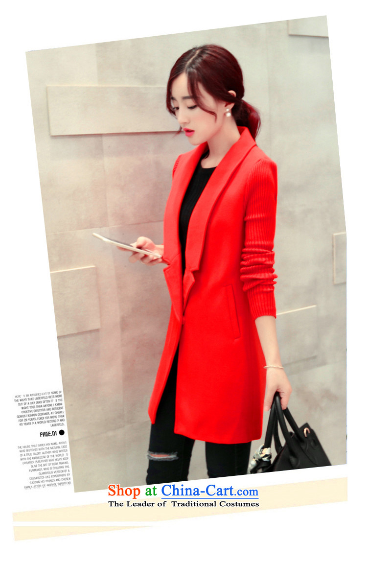 The achievement of poetry, 2015 autumn and winter new women's Korea version in the video thin long Sau San, Western business suits coats a knitting cuff gross? jacket female red windbreaker M picture, prices, brand platters! The elections are supplied in the national character of distribution, so action, buy now enjoy more preferential! As soon as possible.