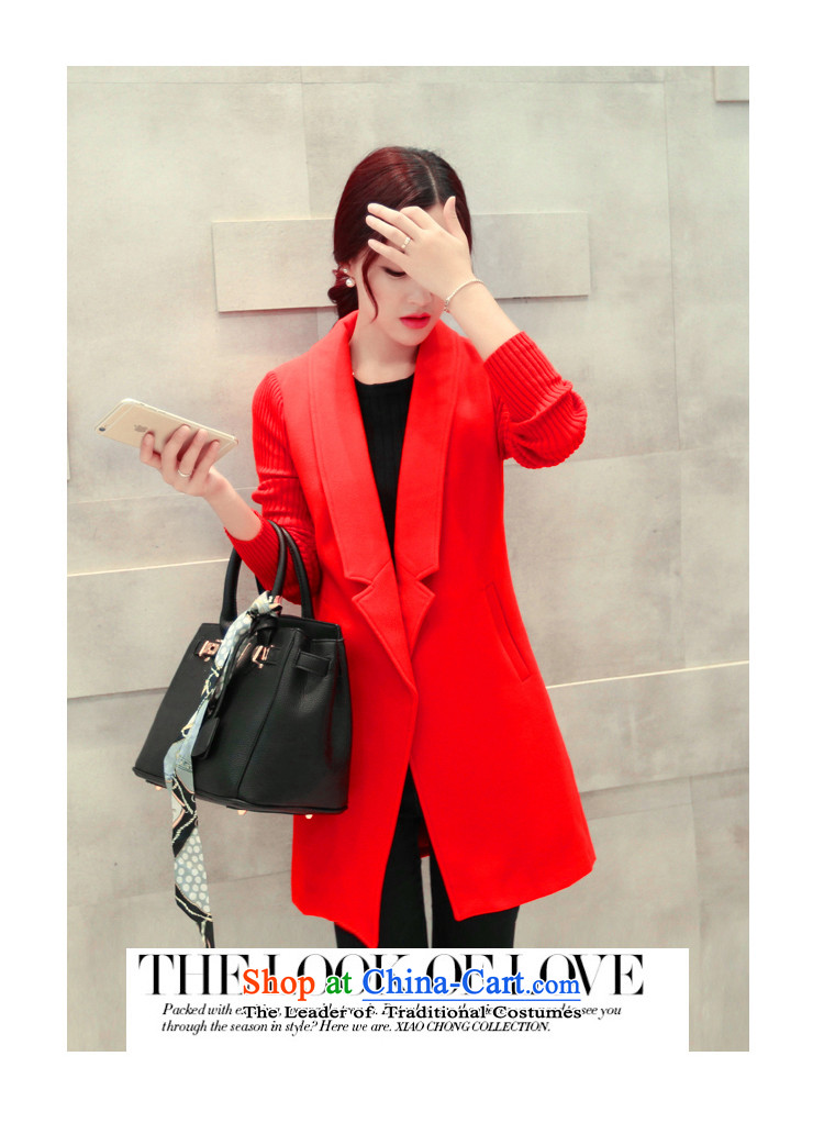 The achievement of poetry, 2015 autumn and winter new women's Korea version in the video thin long Sau San, Western business suits coats a knitting cuff gross? jacket female red windbreaker M picture, prices, brand platters! The elections are supplied in the national character of distribution, so action, buy now enjoy more preferential! As soon as possible.