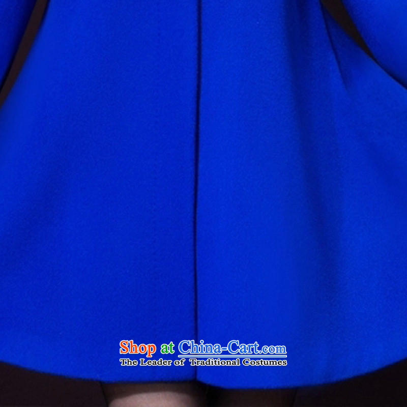 On the basis of Yan Yi are 2015 Fall/Winter Collections Of new women's Korean fashion, long cloak? female F2603 coats gross XXXXL, blue light Yan Yi are , , , shopping on the Internet