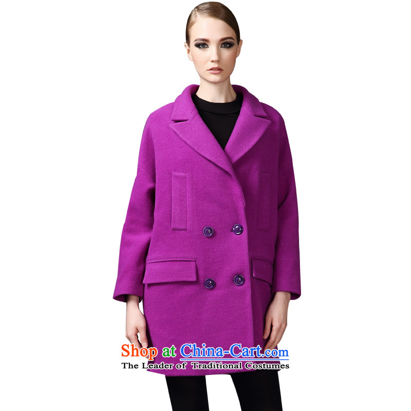 2015 winter Princess Hsichih maxchic western trendy reverse collar double-bag-wool coat the auricle of female 21772? M, Marguerite Hsichih Purple (maxchic) , , , shopping on the Internet