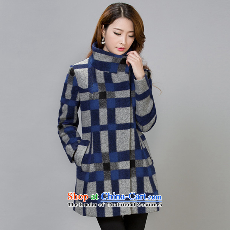 The YOYO optimization with 2015 winter clothing new stylish and elegant gross?   jacket female V1735 latticed picture color according to three optimization XXL, shopping on the Internet has been pressed.