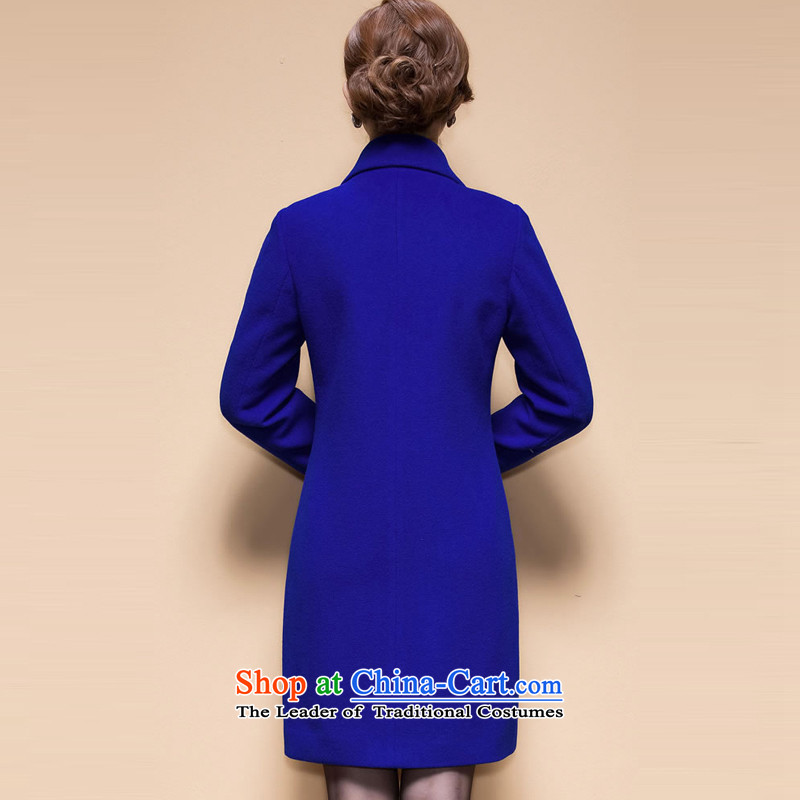 Heart can better 2015 autumn and winter new Korean girls jacket coat? long long-sleeved gross? 4 460 blue color coats female M heart can better shopping on the Internet has been pressed.