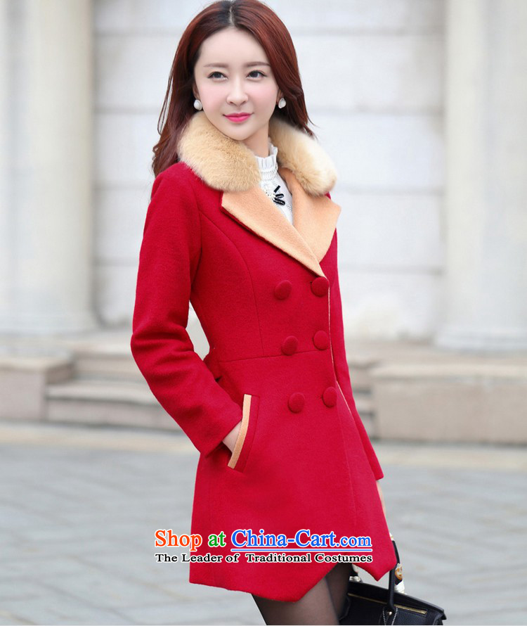 The Novi Connie sub-coats 2015 autumn and winter load Korean long in stylish Sau San Mao jacket women's largest? Code 2-sided Connie sub-coats on leave RED M recommendations 75-94 catty picture, prices, brand platters! The elections are supplied in the national character of distribution, so action, buy now enjoy more preferential! As soon as possible.