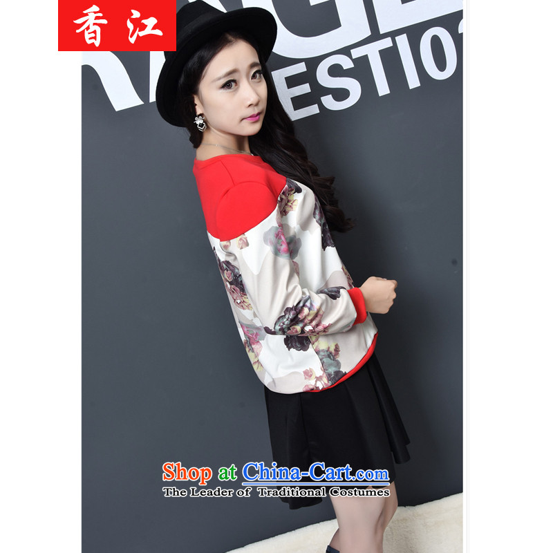 Xiang Jiang 2015 to increase the number of women with thick new autumn mm package graphics thin thick sister two kits 200 catties plus lint-free t-shirt skirts 026 Black Large 5XL, Xiangjiang , , , shopping on the Internet