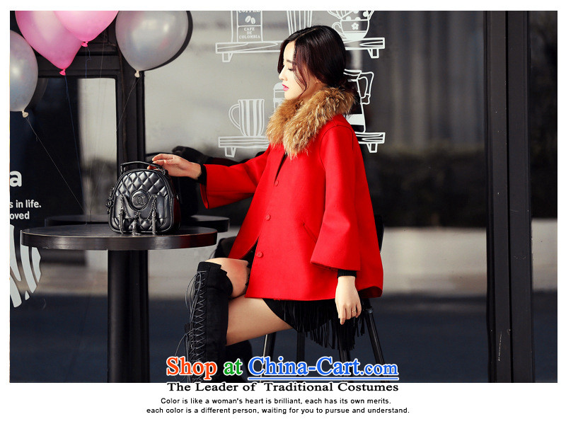 Vera wind 2015 autumn and winter coats? female hair stylish Korean short, sweet thick red cloak? a cloak gross woolen coat jackets female RED M picture, prices, brand platters! The elections are supplied in the national character of distribution, so action, buy now enjoy more preferential! As soon as possible.