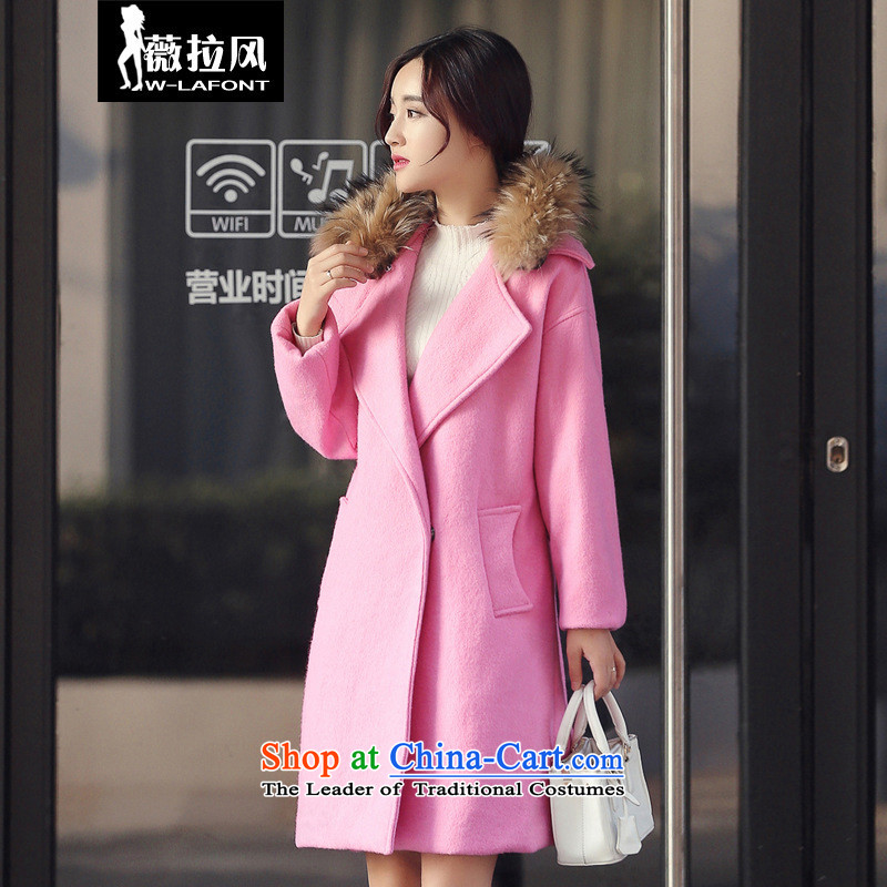 Vera wind 2015 autumn and winter coats? female hair stylish Korean version of gross a female coat? Western woolen coat female jackets female RED M Vera winds (W-LAFONT) , , , shopping on the Internet