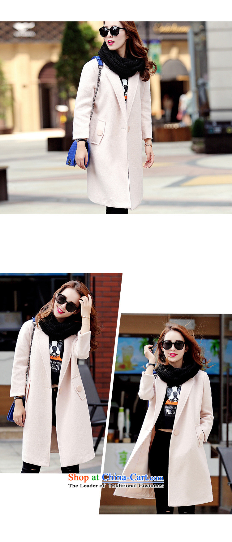 The Korean version of the new BVANE 2015 Fall/Winter Collections of stylish lapel gross? long coats minimalist jacket? women beige XL Photo, prices, brand platters! The elections are supplied in the national character of distribution, so action, buy now enjoy more preferential! As soon as possible.