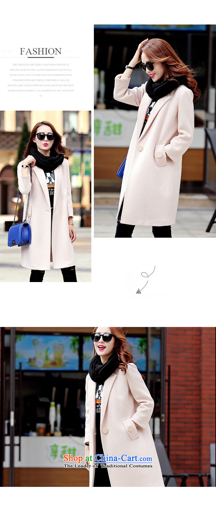 The Korean version of the new BVANE 2015 Fall/Winter Collections of stylish lapel gross? long coats minimalist jacket? women beige XL Photo, prices, brand platters! The elections are supplied in the national character of distribution, so action, buy now enjoy more preferential! As soon as possible.
