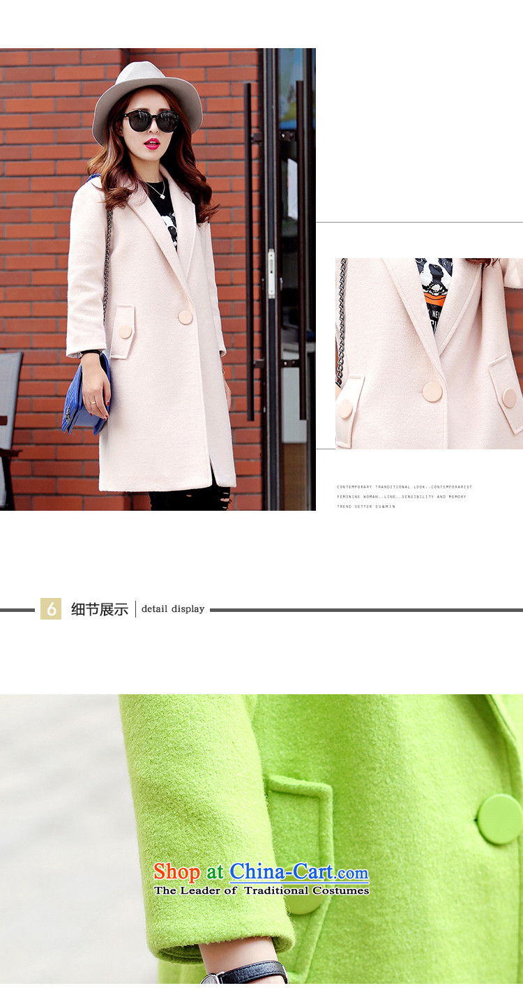 The Korean version of the new BVANE 2015 Fall/Winter Collections of stylish lapel gross? long coats minimalist jacket? women beige XL Photo, prices, brand platters! The elections are supplied in the national character of distribution, so action, buy now enjoy more preferential! As soon as possible.
