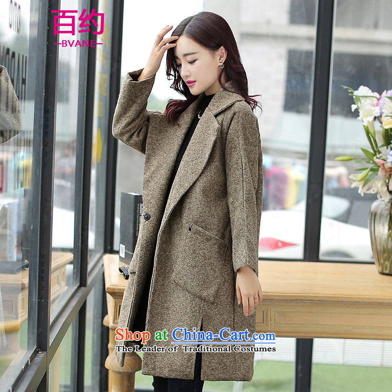 The new 2015 BVANE winter clothing Korean solid color jacket relaxd wild temperament lapel gross and color coats female? M (BVANE hundreds) , , , shopping on the Internet