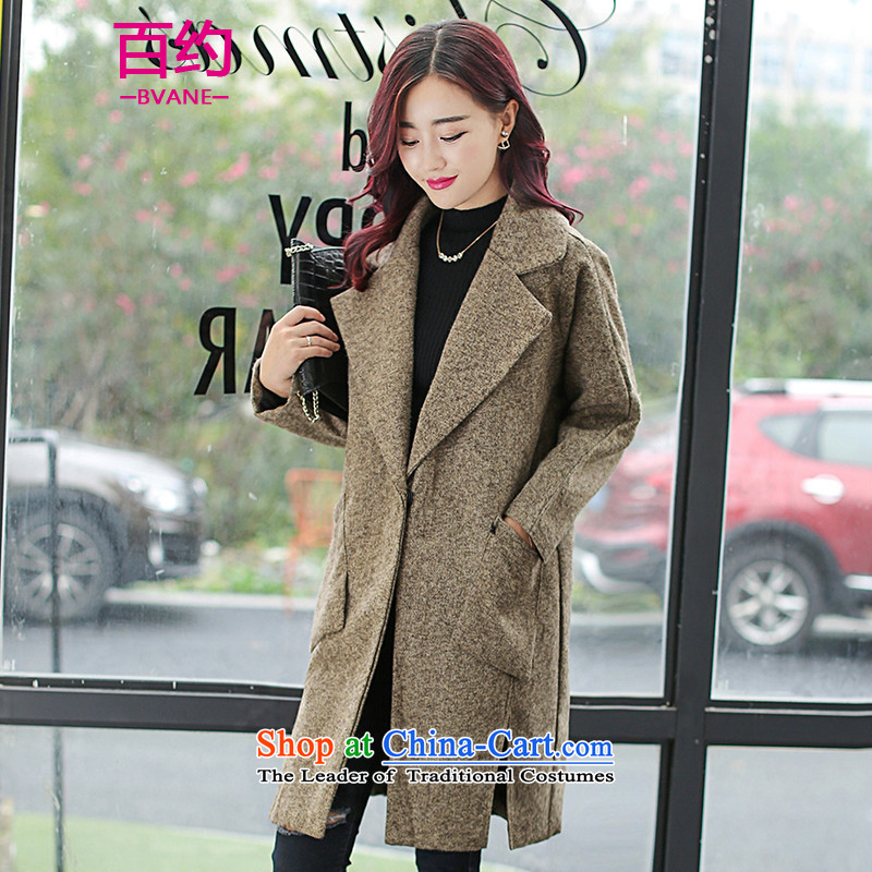 The new 2015 BVANE winter clothing Korean solid color jacket relaxd wild temperament lapel gross and color coats female? M (BVANE hundreds) , , , shopping on the Internet