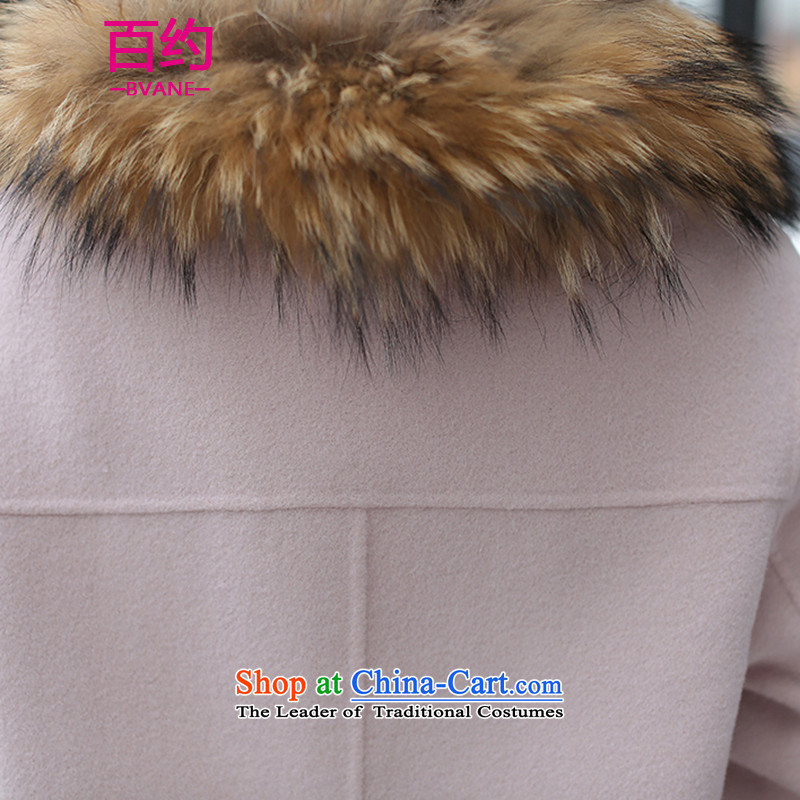 The new 2015 BVANE winter wild temperament lapel gross? Korean female coats simple single row detained jacket and pink  (gross) for the waiter, L, 100 (BVANE) , , , shopping on the Internet