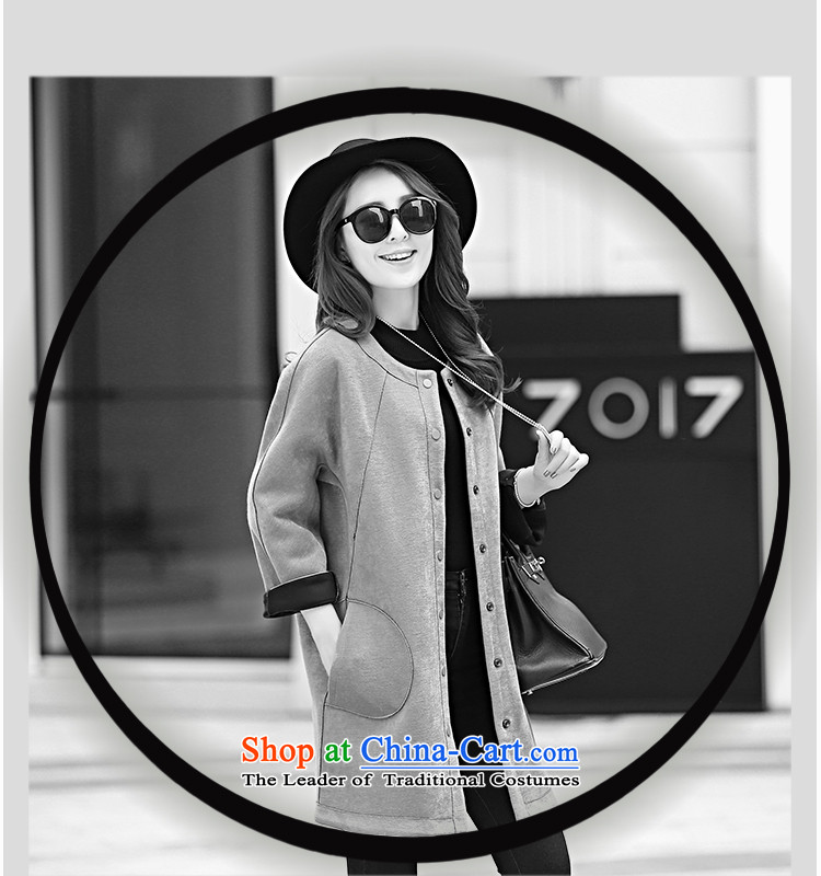 Anne Road 2015 new Korean style of autumn and winter round-neck collar pure color is long single row of coats jacket women? green L picture, prices, brand platters! The elections are supplied in the national character of distribution, so action, buy now enjoy more preferential! As soon as possible.