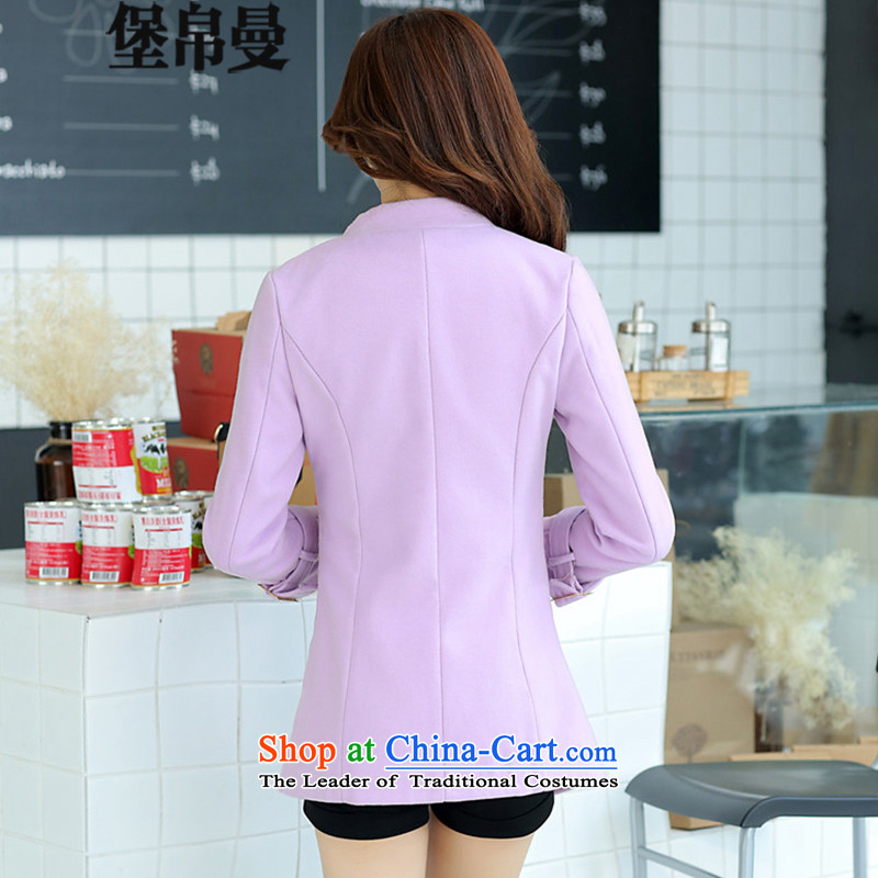 9Cayman 2015 Fort autumn and winter new women's Western Wind Jacket is     Gross 1067 light purple S, 9Cayman has been pressed at shopping on the Internet