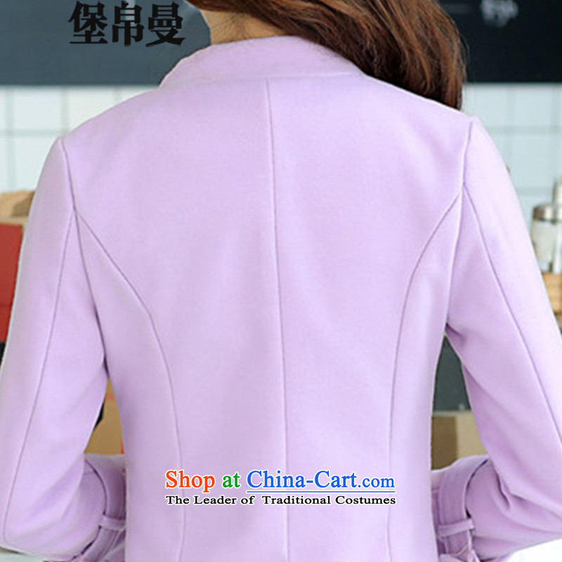 9Cayman 2015 Fort autumn and winter new women's Western Wind Jacket is     Gross 1067 light purple S, 9Cayman has been pressed at shopping on the Internet