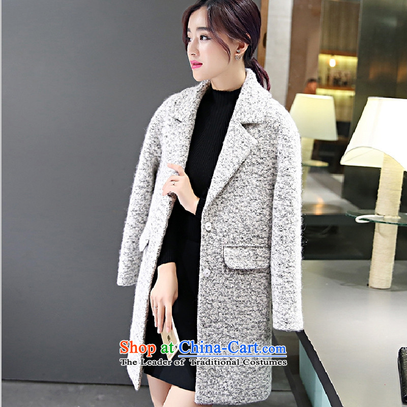 In accordance with the Addis Ababa Lai Hin gross? 2015 autumn and winter coats female new Korean version of large numbers of thin Cashmere wool is video-coats of gray , Women 1568, in accordance with the Addis Ababa Hennessy Road , , , shopping on the Int