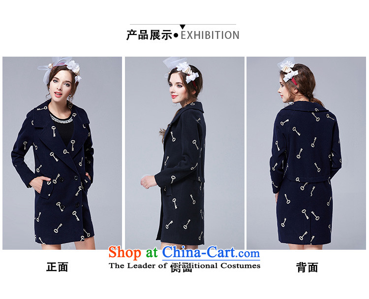 Rui Mei to large 2015 Fall/Winter Collections for women to new xl loose in the long hair? jacket coat embroidered N1331 3XL Deep Blue Photo, prices, brand platters! The elections are supplied in the national character of distribution, so action, buy now enjoy more preferential! As soon as possible.
