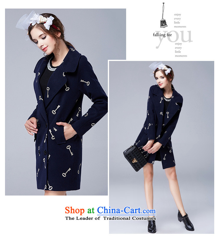 Rui Mei to large 2015 Fall/Winter Collections for women to new xl loose in the long hair? jacket coat embroidered N1331 3XL Deep Blue Photo, prices, brand platters! The elections are supplied in the national character of distribution, so action, buy now enjoy more preferential! As soon as possible.