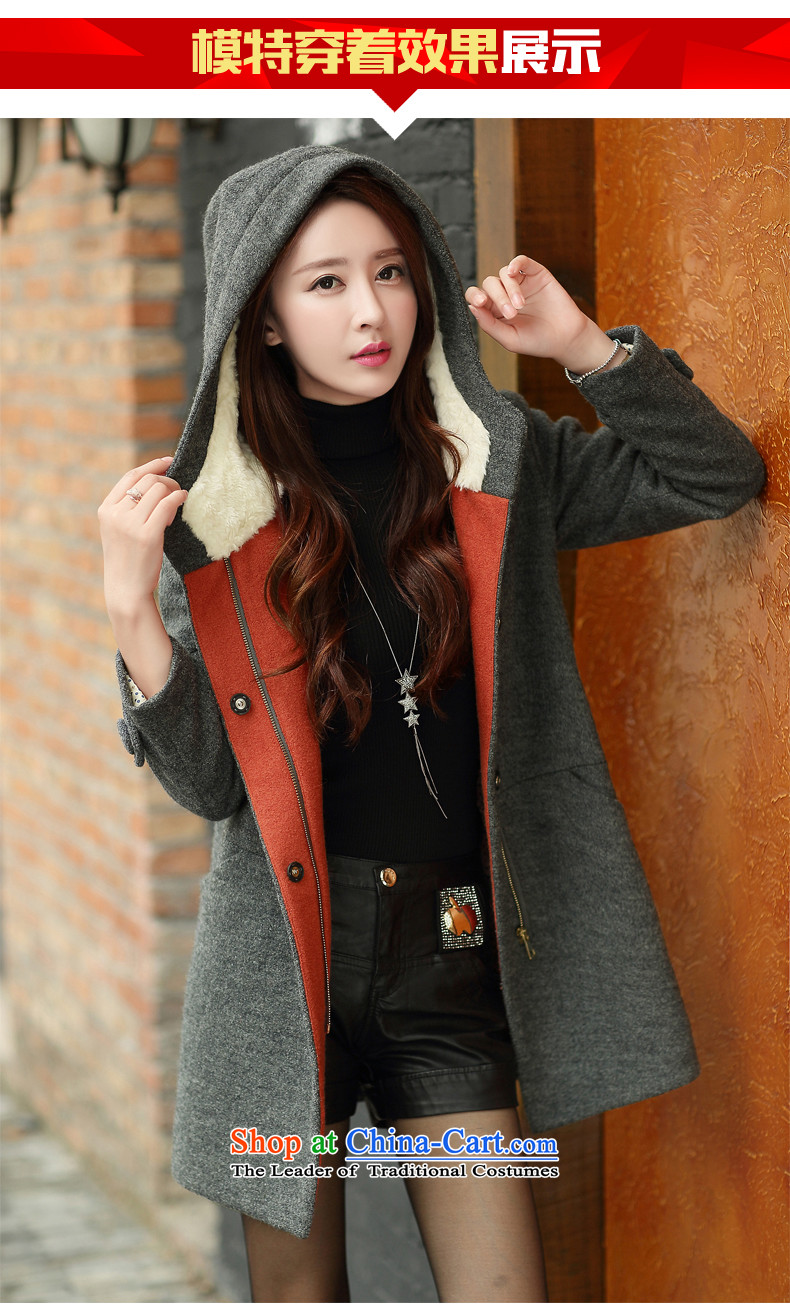 Van Gogh 2015 autumn and winter embroidered new European site Lamb with cap in the long hair of coats female fashion?  1609 red-orange XXL picture, prices, brand platters! The elections are supplied in the national character of distribution, so action, buy now enjoy more preferential! As soon as possible.