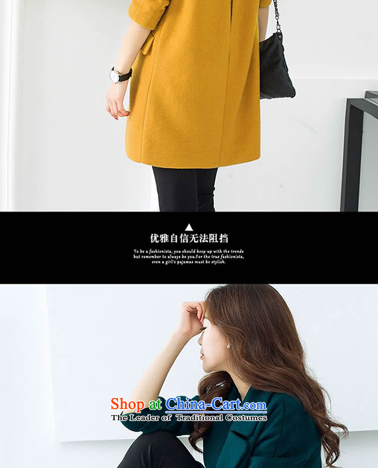 Tong yuan by 2015 wool coat autumn and winter? the new Korean women in a relaxd thick long hair? female B231 TIMES SQUARE jacket turmeric yellow L picture, prices, brand platters! The elections are supplied in the national character of distribution, so action, buy now enjoy more preferential! As soon as possible.