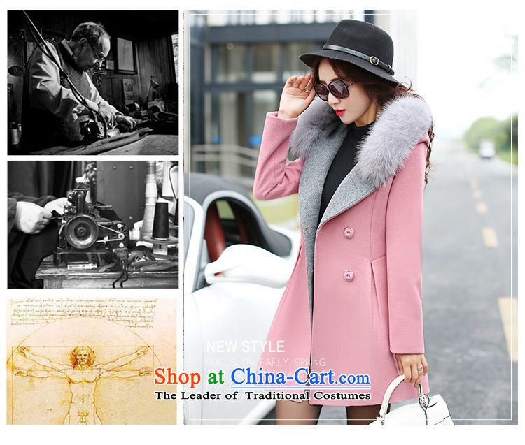 2015 Autumn and winter new ralos for women in gross? jacket long name yuan small wind-coats of incense female 358 Leather pink M picture, prices, brand platters! The elections are supplied in the national character of distribution, so action, buy now enjoy more preferential! As soon as possible.