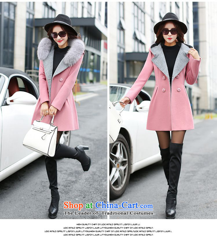 2015 Autumn and winter new ralos for women in gross? jacket long name yuan small wind-coats of incense female 358 Leather pink M picture, prices, brand platters! The elections are supplied in the national character of distribution, so action, buy now enjoy more preferential! As soon as possible.