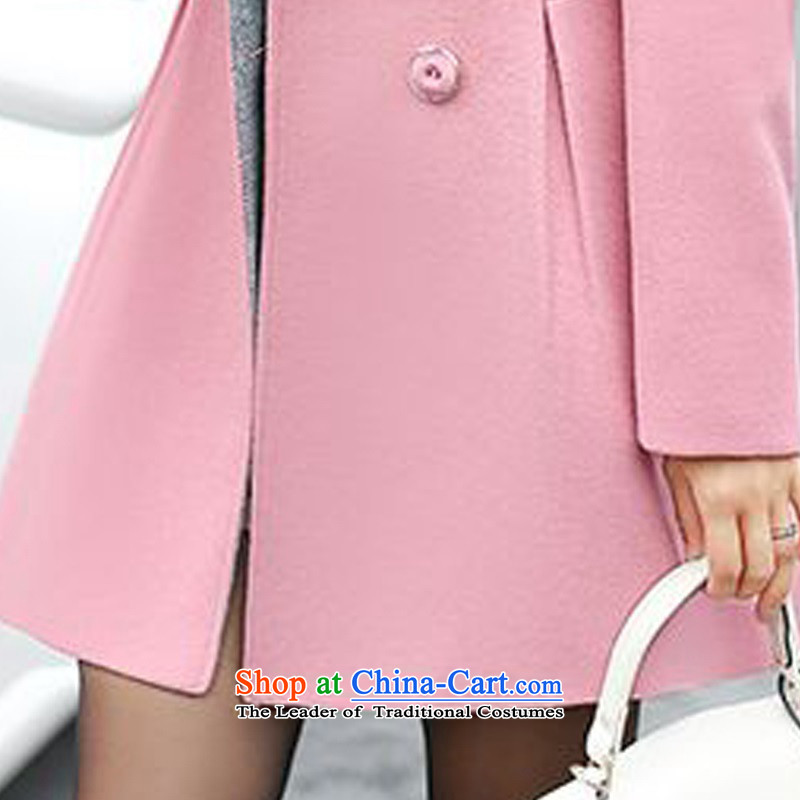 2015 Autumn and winter new ralos for women in gross? jacket long name yuan small wind-coats of incense female 358 Leather pink M Sato Ruth (RALOS) , , , shopping on the Internet