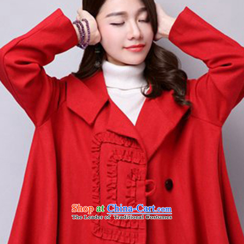 Elisabeth wa concluded large card windbreaker women 200 catties larger female autumn extra thick people jacket female graphics, increase to thin spring and autumn female cloak loose coat big red version 160 to 200 catties XL, Elisabeth wa concluded card (SHAWADIKA) , , , shopping on the Internet