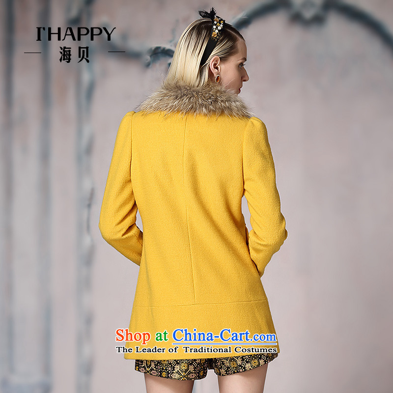 Seashell  2015 Winter can be removed from the normal child gross single row pocket clip long coats jacket rice white M seashell , , , shopping on the Internet