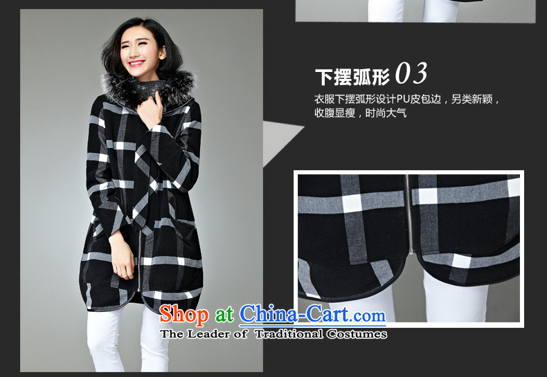 2015 MM to thick xl jacket in autumn and winter long new 200 catties thick children with black and white sister 3XL latticed picture, prices, brand platters! The elections are supplied in the national character of distribution, so action, buy now enjoy more preferential! As soon as possible.
