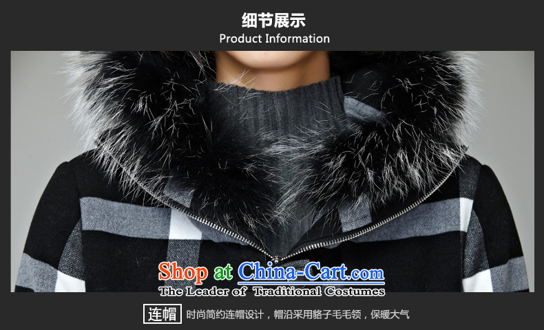 2015 MM to thick xl jacket in autumn and winter long new 200 catties thick children with black and white sister 3XL latticed picture, prices, brand platters! The elections are supplied in the national character of distribution, so action, buy now enjoy more preferential! As soon as possible.