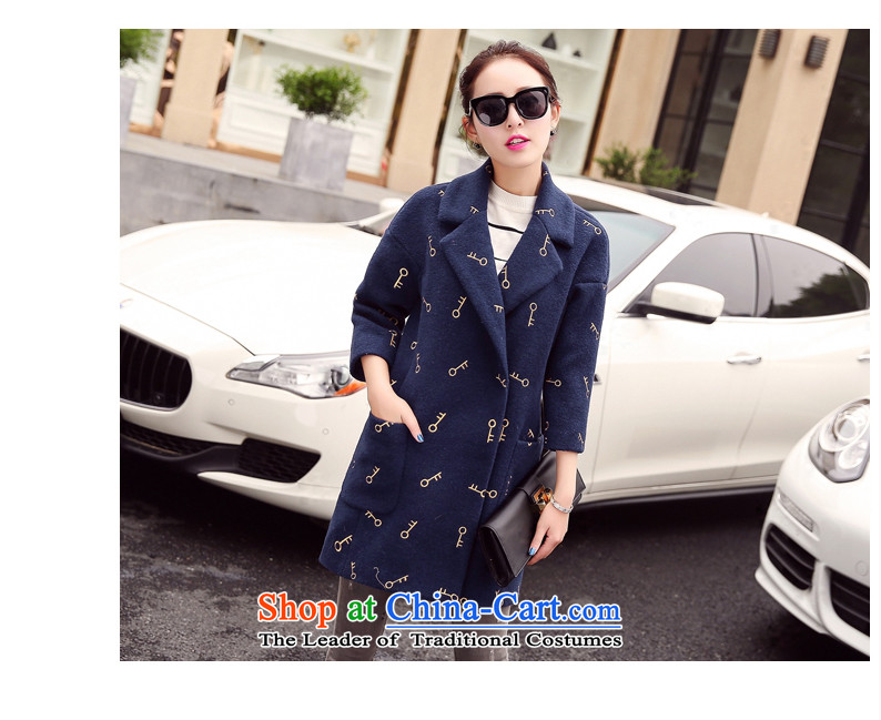 Pacar Gigi Lai Addis Ababa of autumn and winter 2015 new Korean version 7 to the cuff is thick-coats that long wool coat female navy? explosions) L photo, prices, brand platters! The elections are supplied in the national character of distribution, so action, buy now enjoy more preferential! As soon as possible.