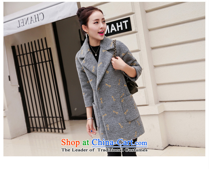 Pacar Gigi Lai Addis Ababa of autumn and winter 2015 new Korean version 7 to the cuff is thick-coats that long wool coat female navy? explosions) L photo, prices, brand platters! The elections are supplied in the national character of distribution, so action, buy now enjoy more preferential! As soon as possible.