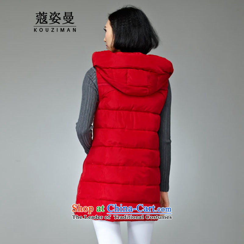Gigi Lai Man to indulge in female jackets 2015 winter larger cotton coat virgin folder in mm long, thick with Cap 200 catties thin graphics thick cotton waffle vest sister 3XL150-170, English thoroughbred Gigi Lai (KOUZIMAN COE) , , , shopping on the Internet