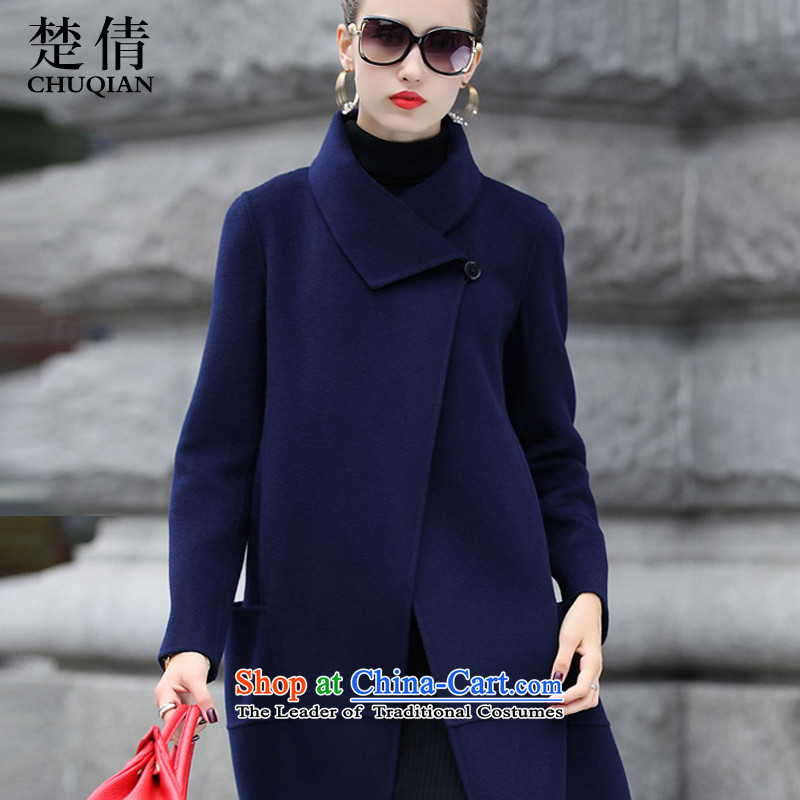 Chor Yuen Chien   autumn 2015 new Korean fashion Sau San long wool coat violet XXL,? Chor-chien (CHUQIAN) , , , shopping on the Internet