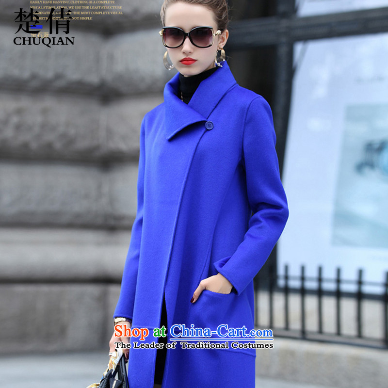 Chor Yuen Chien   autumn 2015 new Korean fashion Sau San long wool coat violet XXL,? Chor-chien (CHUQIAN) , , , shopping on the Internet