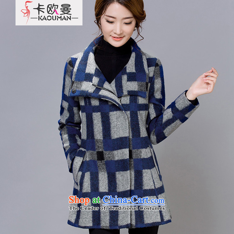 In Cayman 2015 winter clothing new products, loose video thin short wool coat autumn and winter, Korean Sleek and versatile latticed upscale gross? t-shirt coats latticed M card europe Cayman , , , shopping on the Internet