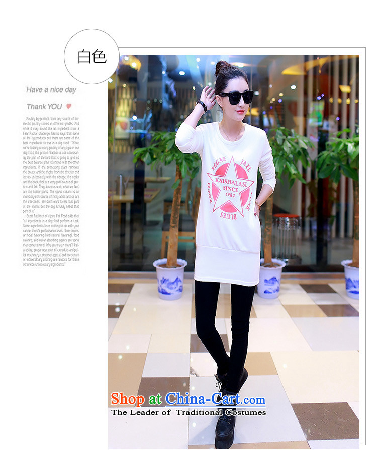 2015 Autumn and Winter Korea MEISUDI version of large numbers of ladies fashion trends in the stamp wild long plus lint-free t-shirt shirt, forming the thick black XXXL picture, prices, brand platters! The elections are supplied in the national character of distribution, so action, buy now enjoy more preferential! As soon as possible.