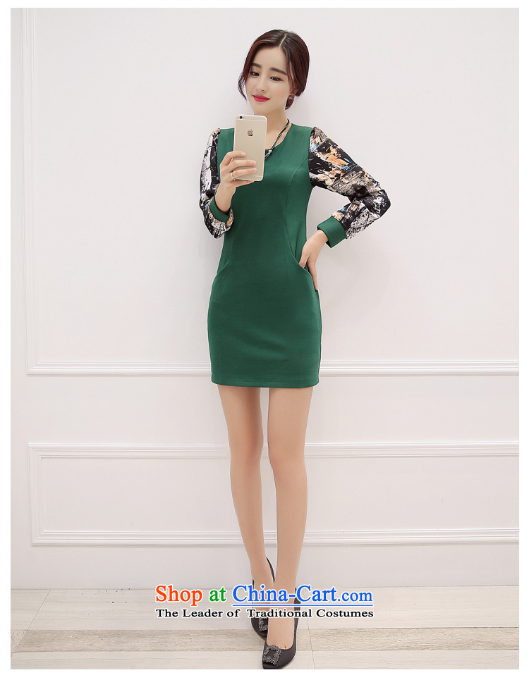 In accordance with the CEN 2015 bathing in the autumn and winter New Women Korean large thin graphics Sau San Fat MM long-sleeved stitching plus forming the thick wool dresses 108# black XXL picture, prices, brand platters! The elections are supplied in the national character of distribution, so action, buy now enjoy more preferential! As soon as possible.
