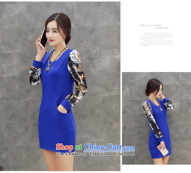 In accordance with the CEN 2015 bathing in the autumn and winter New Women Korean large thin graphics Sau San Fat MM long-sleeved stitching plus forming the thick wool dresses 108# black XXL picture, prices, brand platters! The elections are supplied in the national character of distribution, so action, buy now enjoy more preferential! As soon as possible.